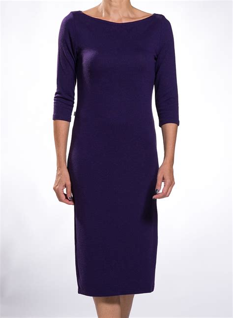 christian dior boat neck dress with 3 4 sleeves